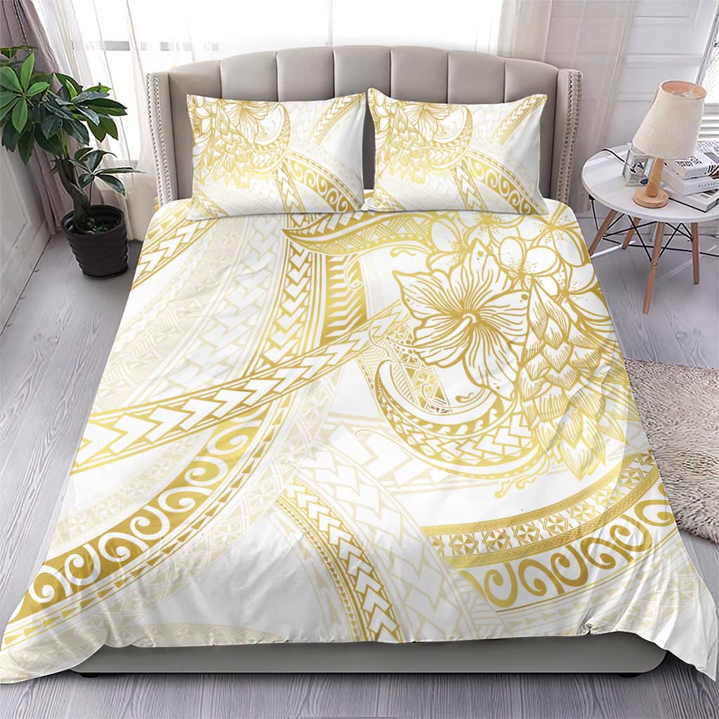 Samoa Lotu Tamaiti Gold Bedding Set Teuila Tatau LT7 - Polynesian Pride