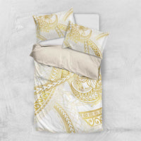 Samoa Lotu Tamaiti Gold Bedding Set Teuila Tatau LT7 US Twin 172cm x 218cm Gold - Polynesian Pride