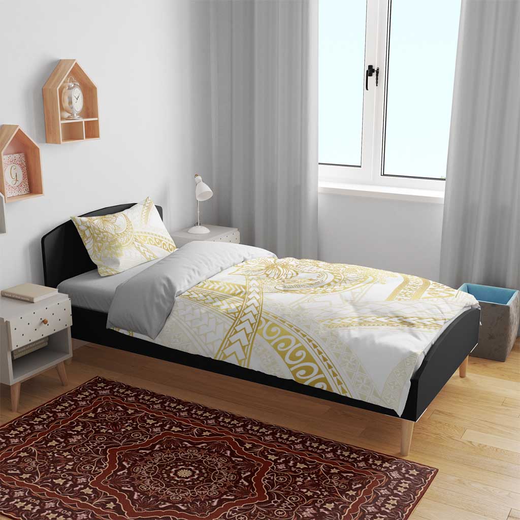 Samoa Lotu Tamaiti Gold Bedding Set Teuila Tatau LT7 - Polynesian Pride