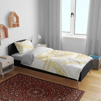 Samoa Lotu Tamaiti Gold Bedding Set Teuila Tatau LT7 - Polynesian Pride
