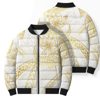Samoa Lotu Tamaiti Gold Bomber Puffer Jacket Teuila Tatau LT7 - Polynesian Pride