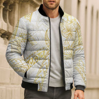 Samoa Lotu Tamaiti Gold Bomber Puffer Jacket Teuila Tatau LT7 - Polynesian Pride