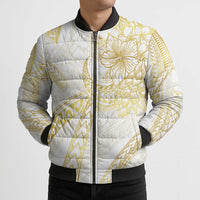 Samoa Lotu Tamaiti Gold Bomber Puffer Jacket Teuila Tatau LT7 - Polynesian Pride