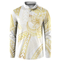 Samoa Lotu Tamaiti Gold Button Sweatshirt Teuila Tatau LT7 Gold - Polynesian Pride