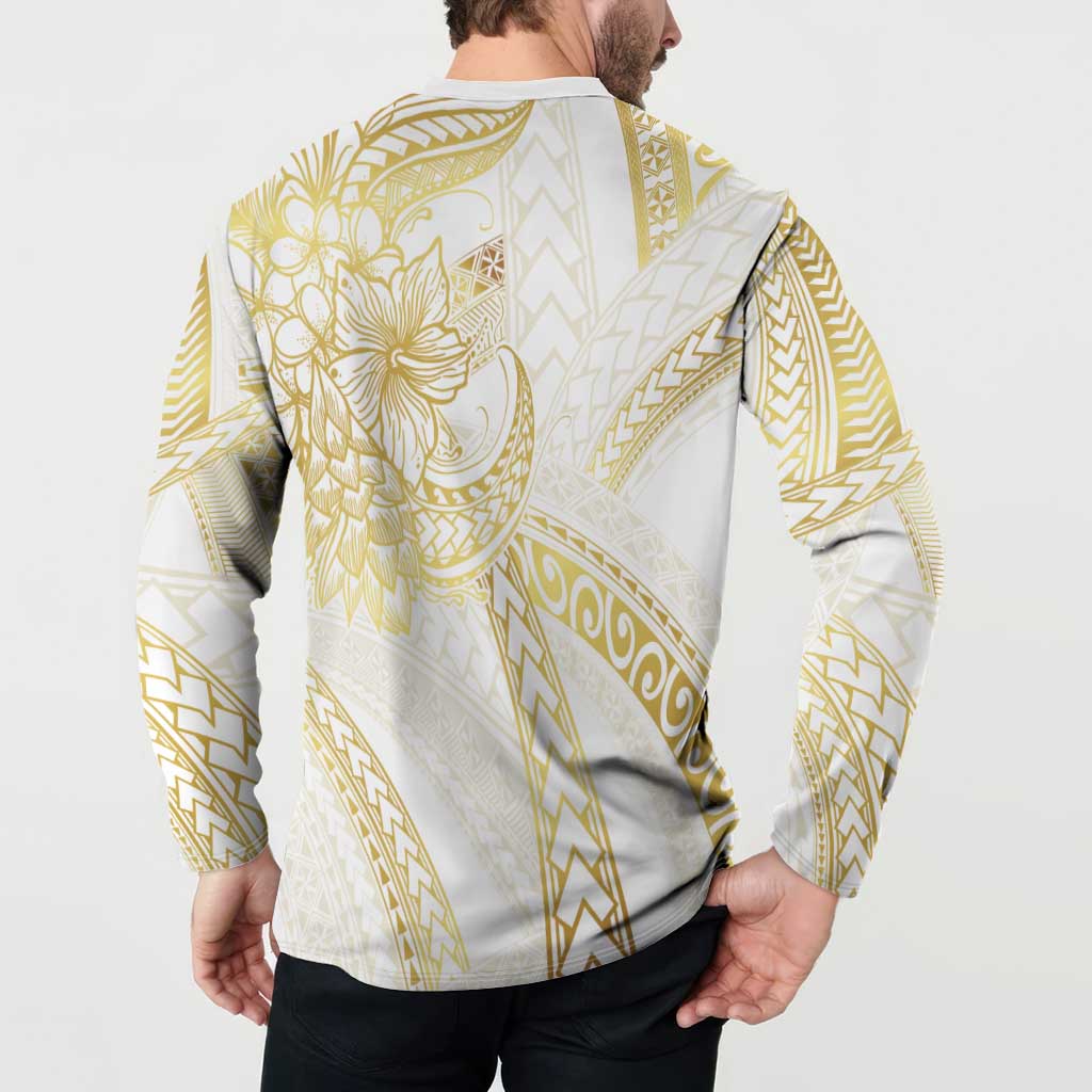 Samoa Lotu Tamaiti Gold Button Sweatshirt Teuila Tatau LT7 - Polynesian Pride