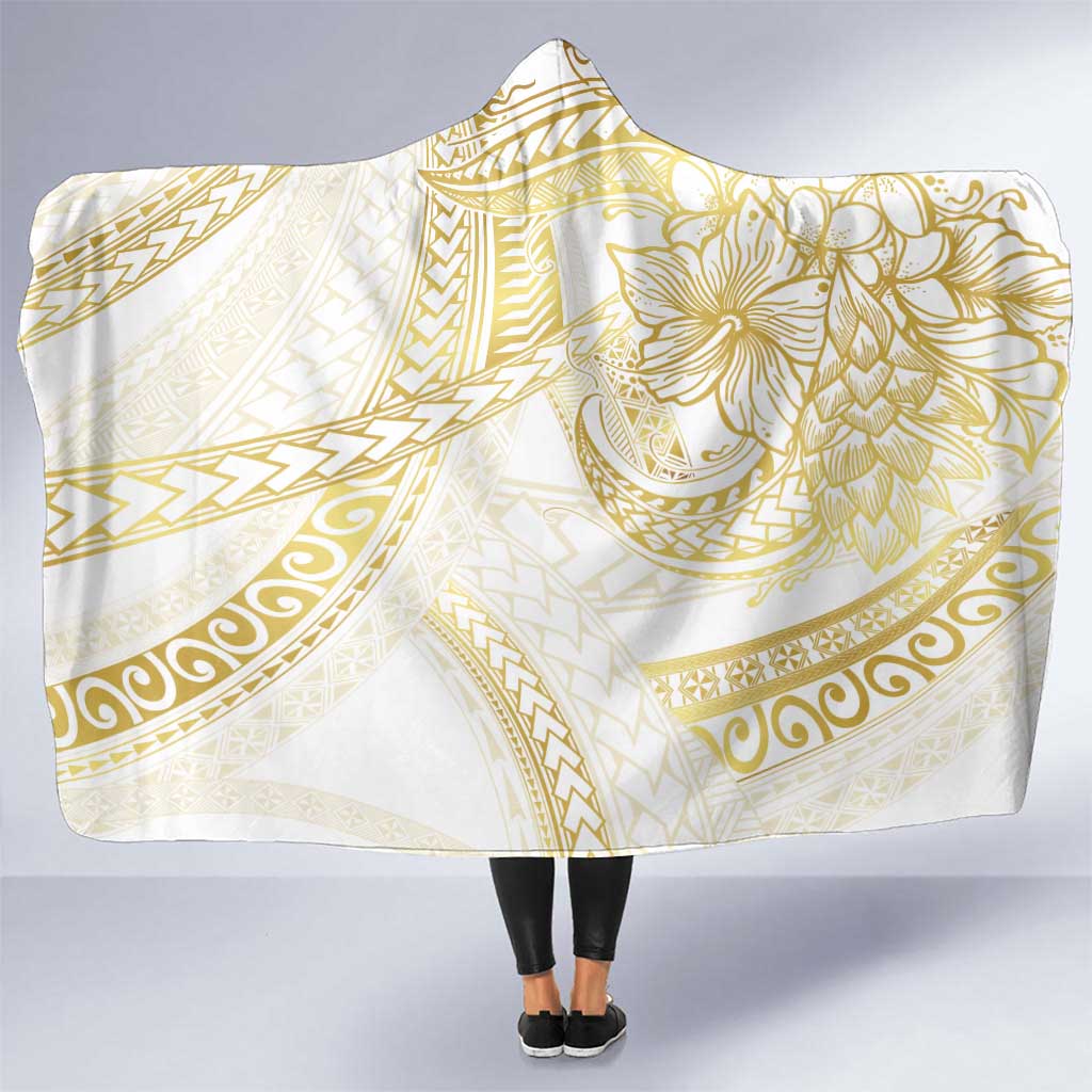Samoa Lotu Tamaiti Gold Hooded Blanket Teuila Tatau LT7 One Size Gold - Polynesian Pride