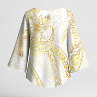 Samoa Lotu Tamaiti Gold Kimono Sleeve Blouse Teuila Tatau LT7 - Polynesian Pride