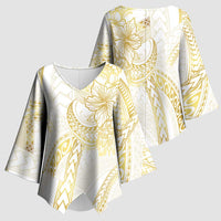 Samoa Lotu Tamaiti Gold Kimono Sleeve Blouse Teuila Tatau LT7 - Polynesian Pride