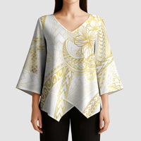 Samoa Lotu Tamaiti Gold Kimono Sleeve Blouse Teuila Tatau LT7 - Polynesian Pride