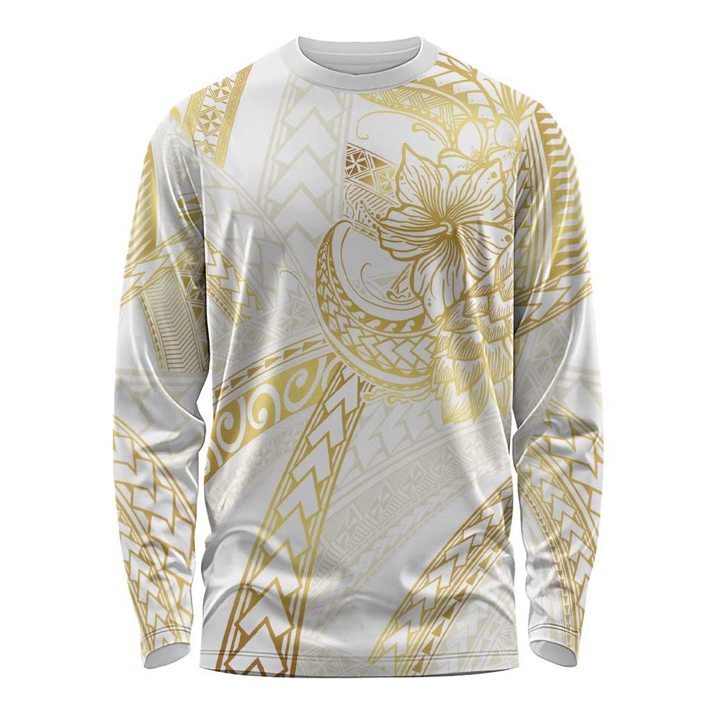 Samoa Lotu Tamaiti Gold Long Sleeve Shirt Teuila Tatau LT7 Unisex Gold - Polynesian Pride