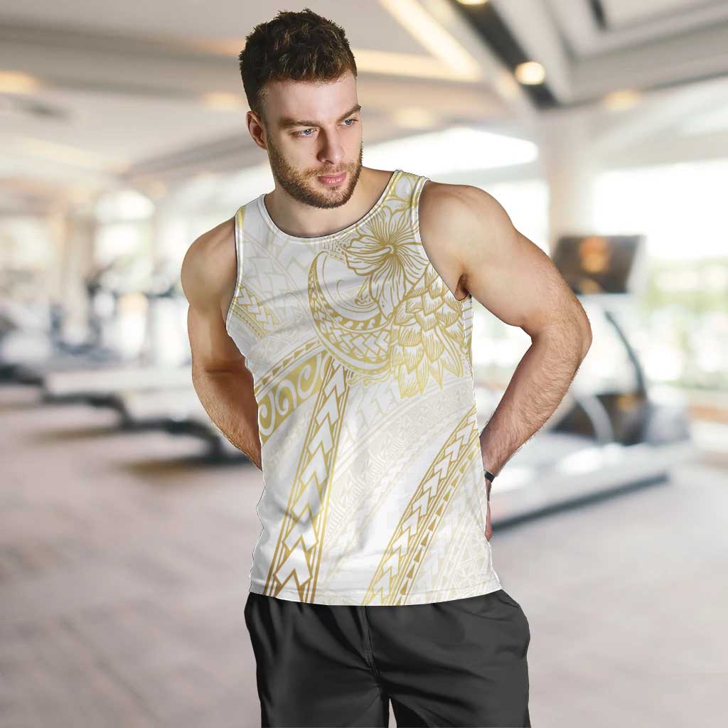 Samoa Lotu Tamaiti Gold Men Tank Top Teuila Tatau LT7 Gold - Polynesian Pride