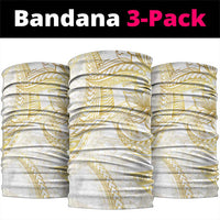 Samoa Lotu Tamaiti Gold Neck Gaiter Teuila Tatau LT7 package One Size: 25*50cm Gold - Polynesian Pride