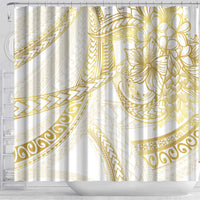Samoa Lotu Tamaiti Gold Shower Curtain Teuila Tatau LT7 - Polynesian Pride