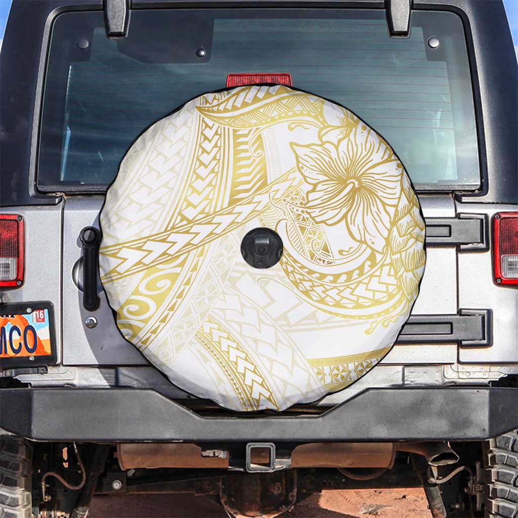 Samoa Lotu Tamaiti Gold Spare Tire Cover Teuila Tatau LT7 Gold - Polynesian Pride