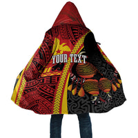 Papua New Guinea Independence Personalised Cloak PNG Bagi and Lime Pot LT7 Unisex Black - Polynesian Pride