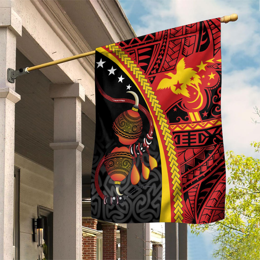 Papua New Guinea Independence Garden Flag PNG Bagi and Lime Pot LT7 House Flag Black - Polynesian Pride