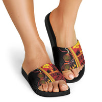 Papua New Guinea Independence Slide Sandals PNG Bagi and Lime Pot LT7 - Polynesian Pride