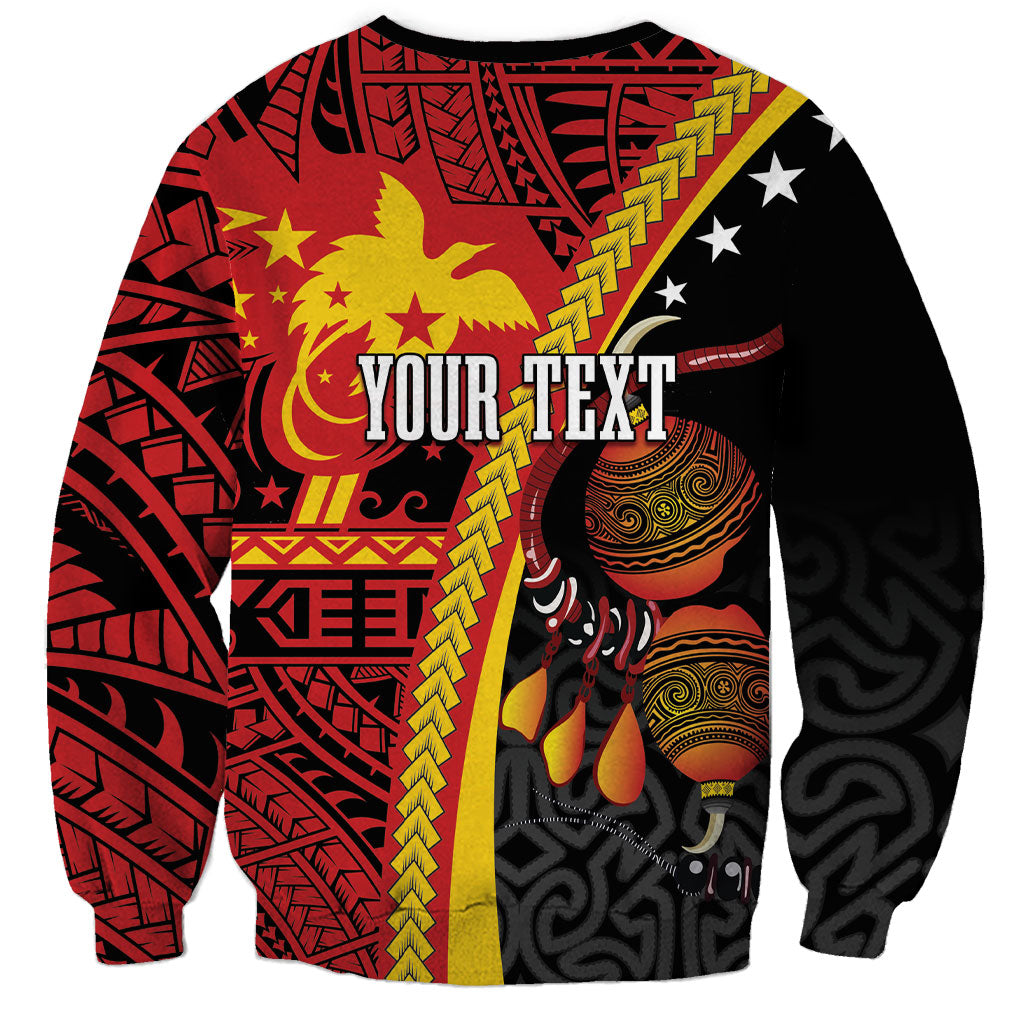 Papua New Guinea Independence Personalised Sweatshirt PNG Bagi and Lime Pot LT7 - Polynesian Pride