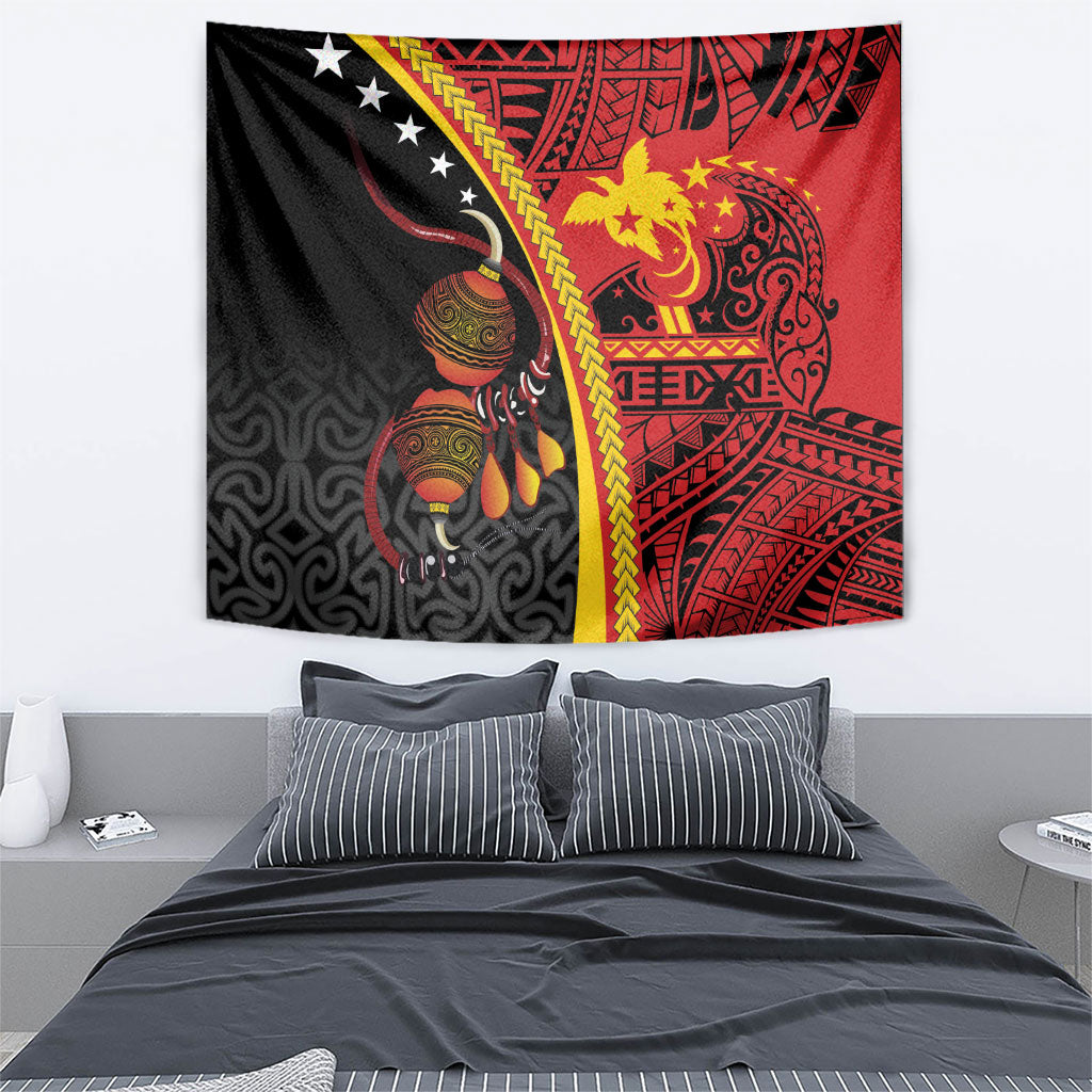 Papua New Guinea Independence Tapestry PNG Bagi and Lime Pot LT7 - Polynesian Pride