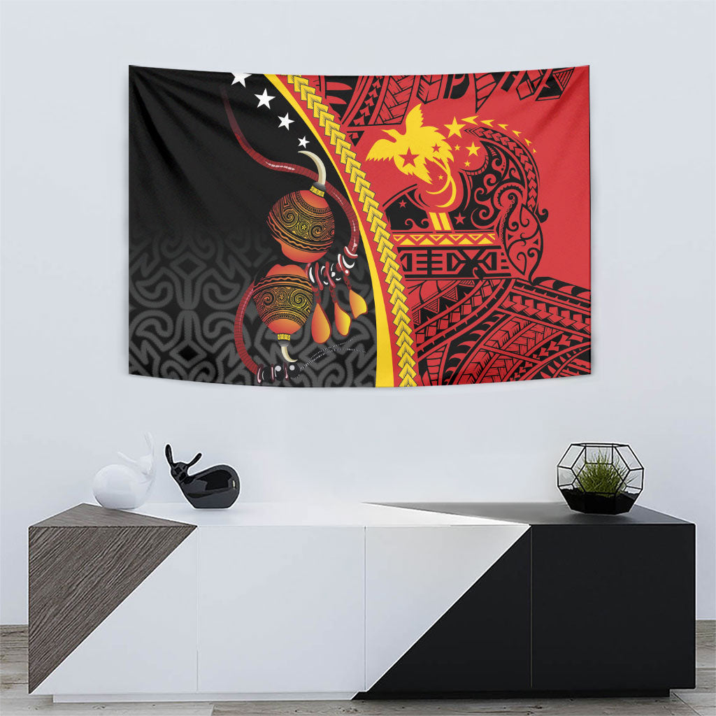 Papua New Guinea Independence Tapestry PNG Bagi and Lime Pot LT7 - Polynesian Pride