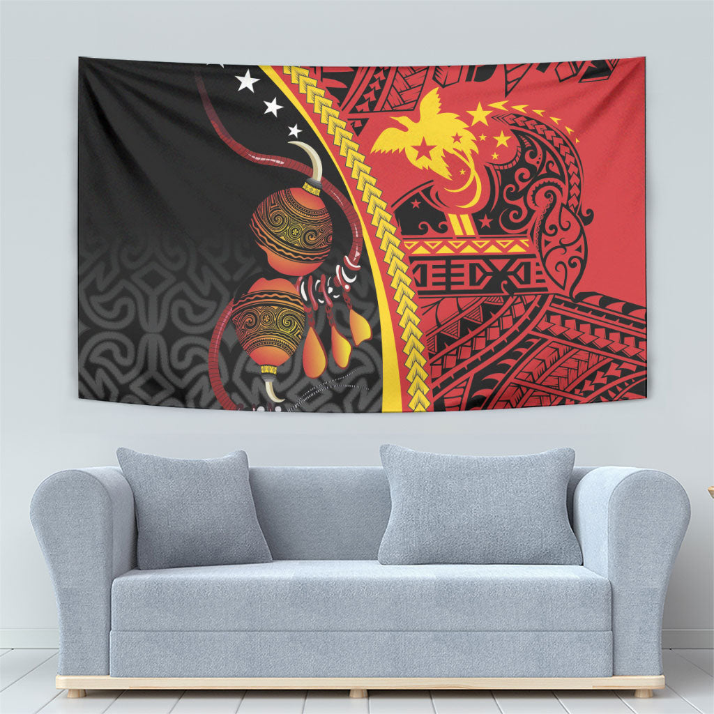 Papua New Guinea Independence Tapestry PNG Bagi and Lime Pot LT7 - Polynesian Pride