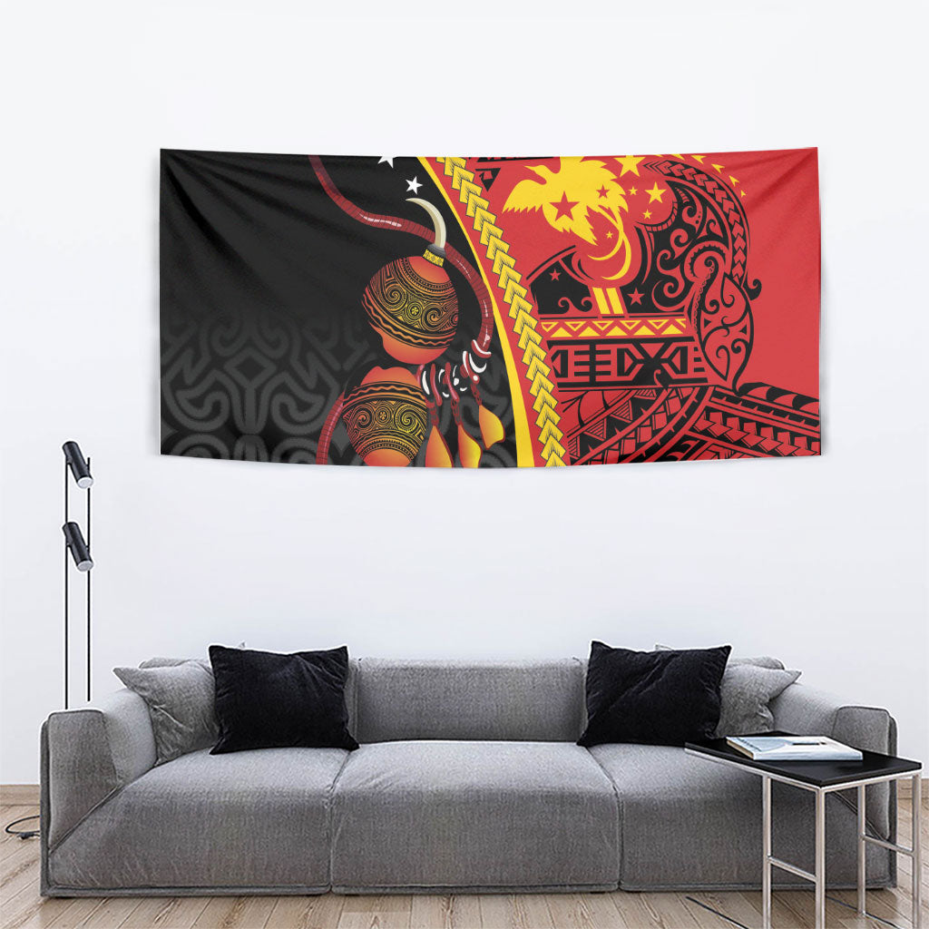 Papua New Guinea Independence Tapestry PNG Bagi and Lime Pot LT7 - Polynesian Pride