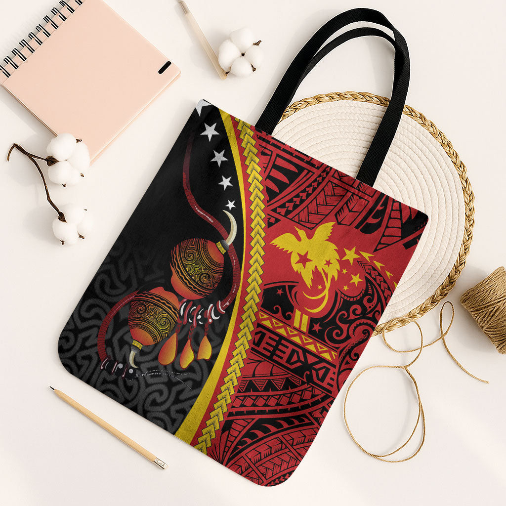 Papua New Guinea Independence Tote Bag PNG Bagi and Lime Pot LT7 Black Strap One Size Black - Polynesian Pride