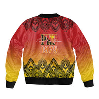Papua New Guinea 1975 To The Future Personalised Bomber Jacket Sepik Masks LT7 - Polynesian Pride