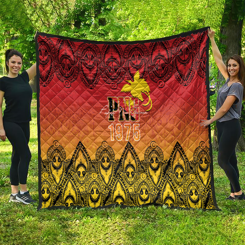 Papua New Guinea 1975 To The Future Quilt Sepik Masks LT7 - Polynesian Pride