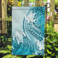Polynesia Turtle Garden Flag Watercolor Abstract Style LT7 Garden Flag Blue - Polynesian Pride