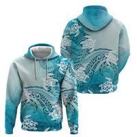 Polynesia Turtle Hoodie Watercolor Abstract Style LT7 - Polynesian Pride
