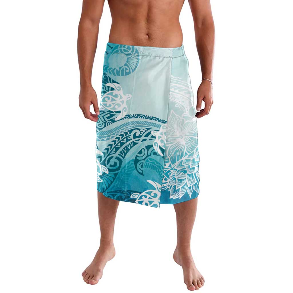 Polynesia Turtle Lavalava Watercolor Abstract Style LT7 Blue - Polynesian Pride