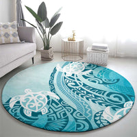 Polynesia Turtle Round Carpet Watercolor Abstract Style LT7 - Polynesian Pride
