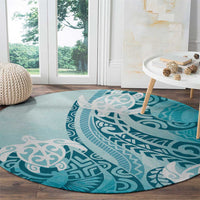 Polynesia Turtle Round Carpet Watercolor Abstract Style LT7 - Polynesian Pride