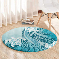 Polynesia Turtle Round Carpet Watercolor Abstract Style LT7 - Polynesian Pride