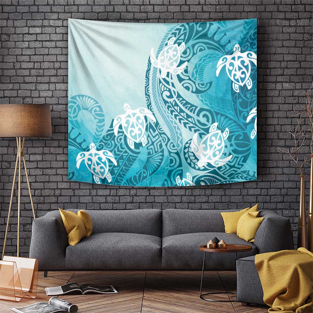 Polynesia Turtle Tapestry Watercolor Abstract Style LT7 - Polynesian Pride