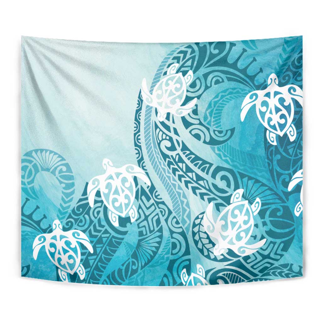 Polynesia Turtle Tapestry Watercolor Abstract Style LT7 - Polynesian Pride