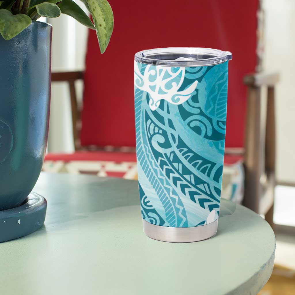 Polynesia Turtle Tumbler Cup Watercolor Abstract Style LT7 - Polynesian Pride