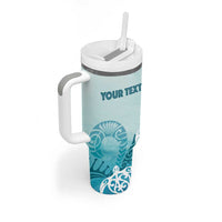 Polynesia Turtle Tumbler With Handle Watercolor Abstract Style LT7 - Polynesian Pride