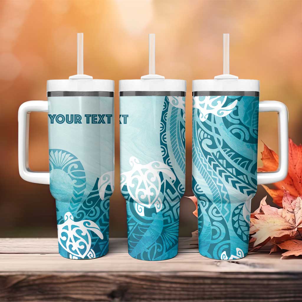Polynesia Turtle Tumbler With Handle Watercolor Abstract Style LT7 - Polynesian Pride