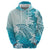 Polynesia Turtle Zip Hoodie Watercolor Abstract Style