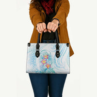 Sea Blue Polynesian Jellyfish Leather Bag Watercolor Glows LT7 - Polynesian Pride