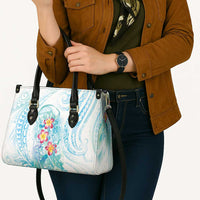 Sea Blue Polynesian Jellyfish Leather Bag Watercolor Glows LT7 - Polynesian Pride