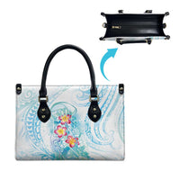 Sea Blue Polynesian Jellyfish Leather Bag Watercolor Glows LT7 - Polynesian Pride