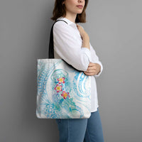 Sea Blue Polynesian Jellyfish Tote Bag Watercolor Glows LT7 - Polynesian Pride