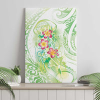 Summer Green Polynesian Jellyfish Canvas Wall Art Watercolor Glows LT7 - Polynesian Pride