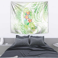 Summer Green Polynesian Jellyfish Tapestry Watercolor Glows LT7 - Polynesian Pride