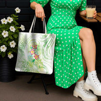 Summer Green Polynesian Jellyfish Tote Bag Watercolor Glows LT7 - Polynesian Pride