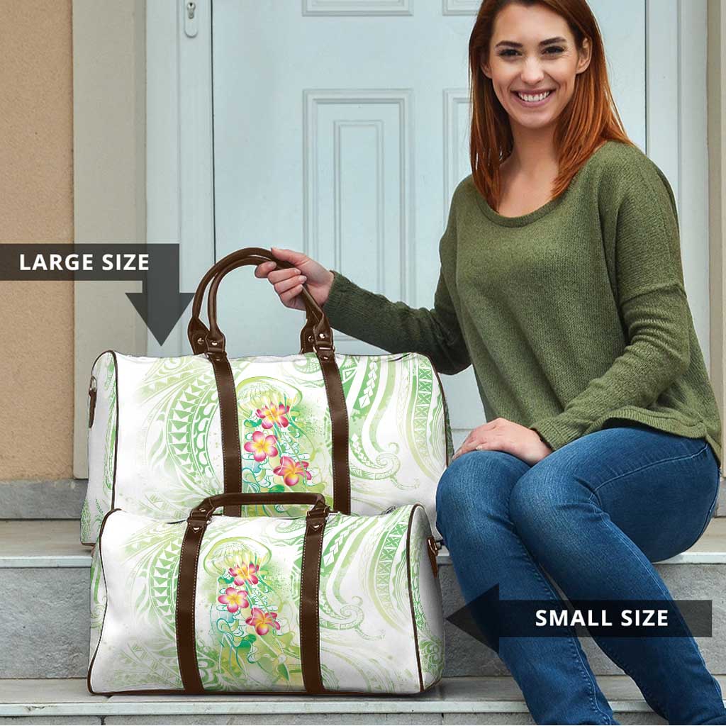 Summer Green Polynesian Jellyfish Travel Bag Watercolor Glows LT7 - Polynesian Pride