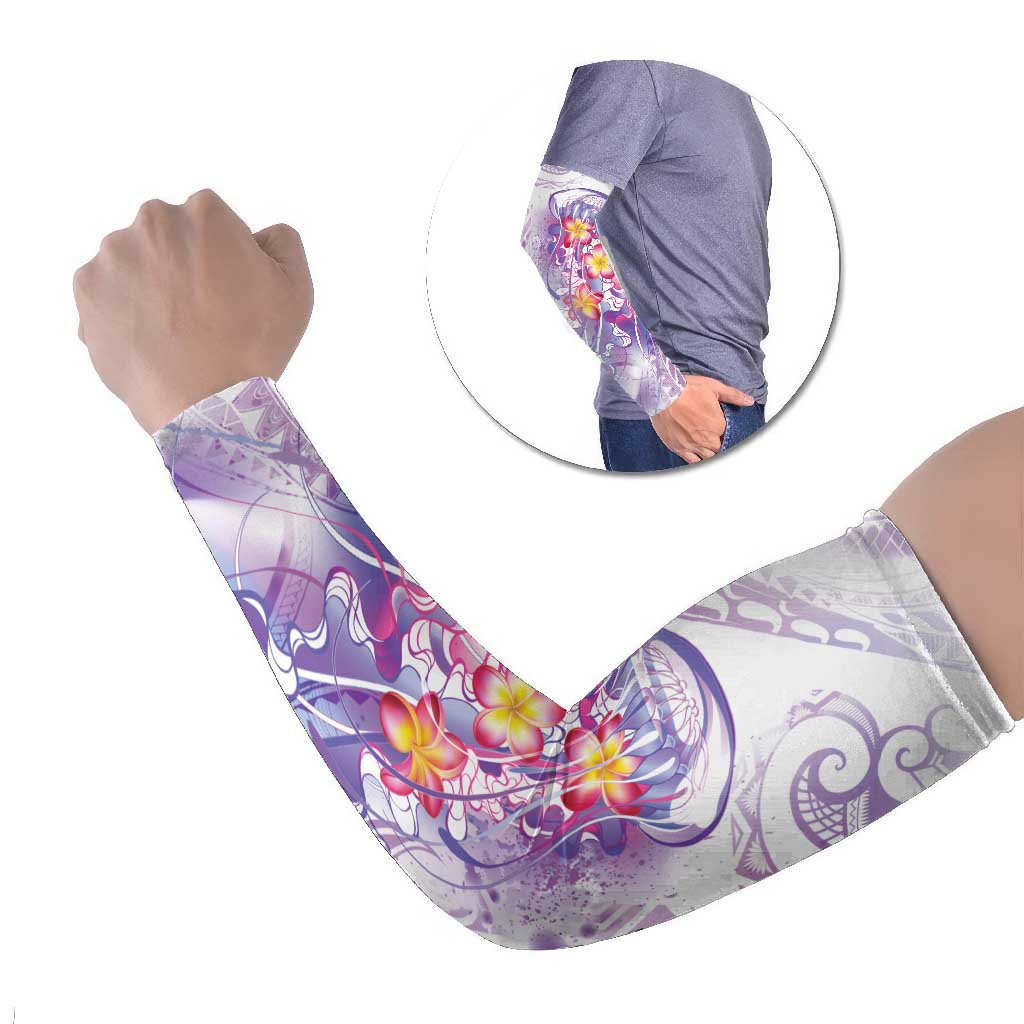 Lavender Polynesian Jellyfish Arm Sleeves Watercolor Glows LT7 Set of 2 Lavender - Polynesian Pride